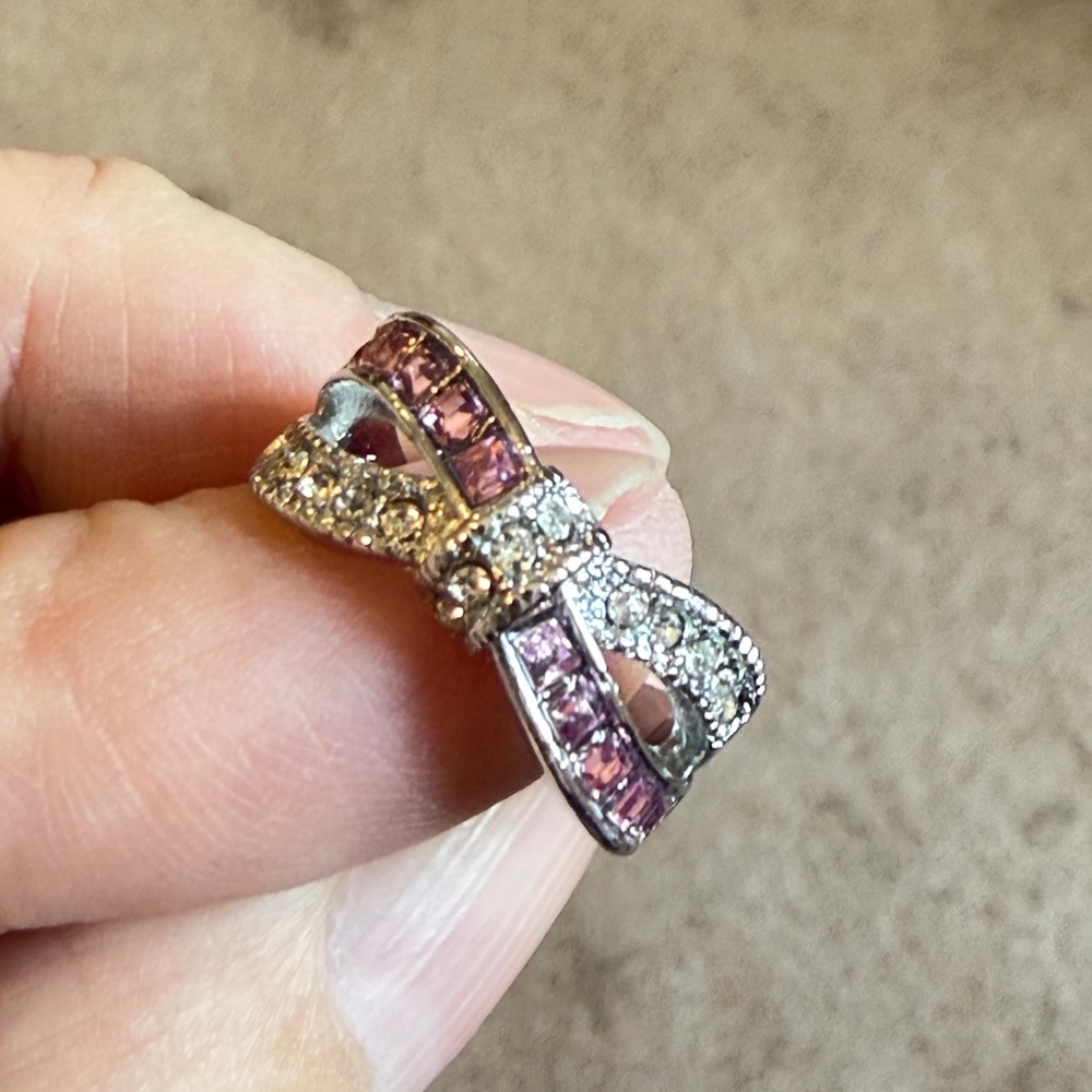 S925 Sterling Vintage Purple Ring. - Picture 3 of 6
